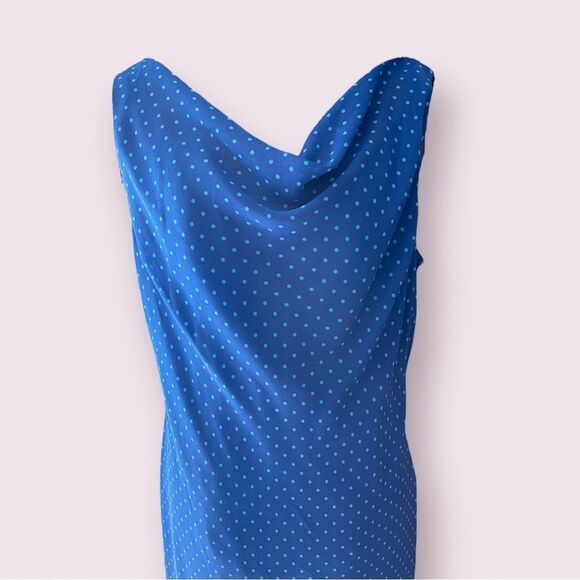 CHAPS | Blue Polka Dot Dress - Picture 4 of 7